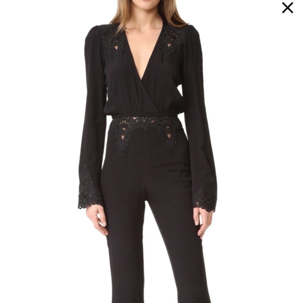 StoneCold Fox Bella Jumpsuit Black Sz 2 or Med